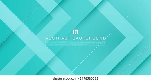 Bright colorful abstract geometric background with green turquoise gradient color combination. Simple arrow pattern color lines on background. Eps10 vector