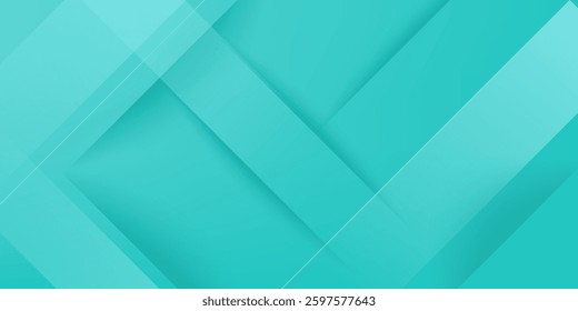 Bright colorful abstract geometric background with green turquoise gradient color combination. Simple arrow pattern color lines on background. Eps10 vector