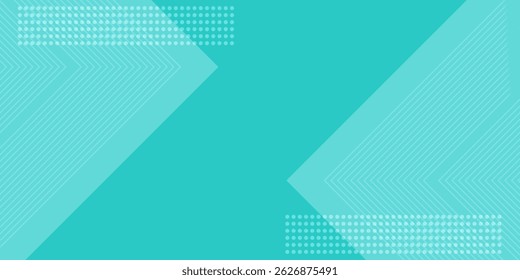Bright colorful abstract geometric background with green turquoise gradient color combination. Simple arrow pattern color lines on background. Eps10 vector