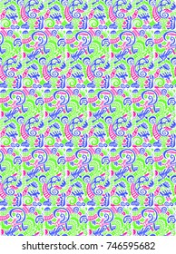 Bright colorful abstract pattern, Seamless vector background.