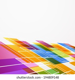 Bright colorful abstract tile background. Vector illustration
