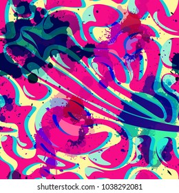 Bright colorful abstract vector seamless pattern for your design