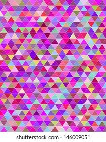 Bright colorful abstract vector seamless pattern. Random triangles.