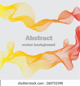 Bright and colorful abstract vector wave background (Brochure design template)