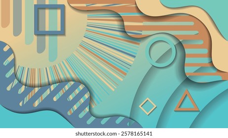 Bright colorful abstract wallpaper with 3D effect. An excellent background for advertising, posters, postcards, business cards, corporate attributes and your other projects. Vector.