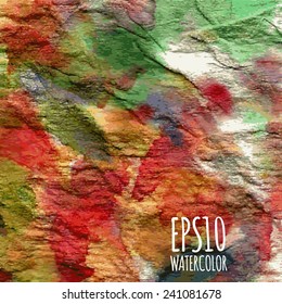 Bright colorful abstract watercolor stains background.