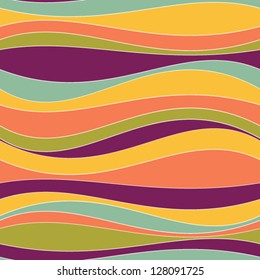 Bright colorful abstract waves background. Vector illustration.