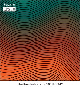 Bright colorful abstract waves background. Vector illustration.