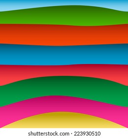 Bright colorful abstract waves background. 