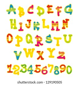 bright colorful alphabet