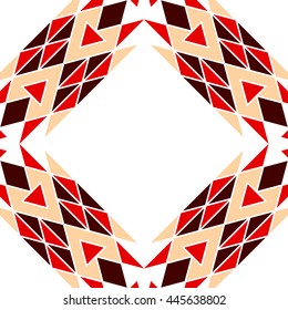 Bright colorful aztec pattern frame
