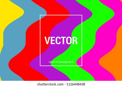 Bright colorful background with abstract waves.Vector illustration.