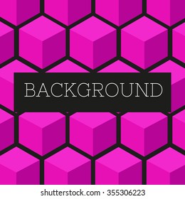bright colorful background from cubes/hexagons.vector illustration eps10 color:pink