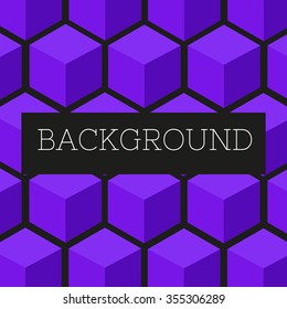 bright colorful background from cubes/hexagons.vector illustration eps10 color:purple