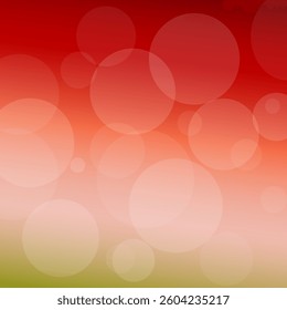 Bright and colorful background features soft, circular shapes in shades of red and green, ideal for festive occasions, invitations, or seasonal decorations.