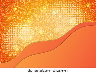Bright colorful background with glitter effect. Abstract waves, layers. Empty space for text. Trendy modern vector illustration for your design.