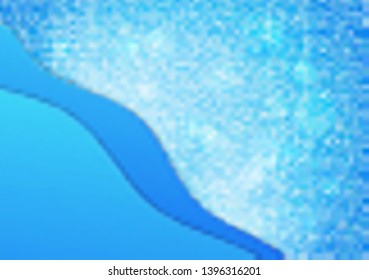 Bright colorful background with glitter effect. Abstract waves, layers. Empty space for text. Trendy modern vector illustration for your design.