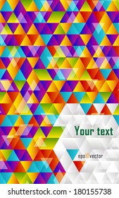 Bright colorful background from the kaleidoscope and rectangles. Eps10.