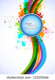 Bright colorful background with lines. Abstract illustration