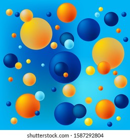 
Bright colorful background. Random multi-colored bubbles.