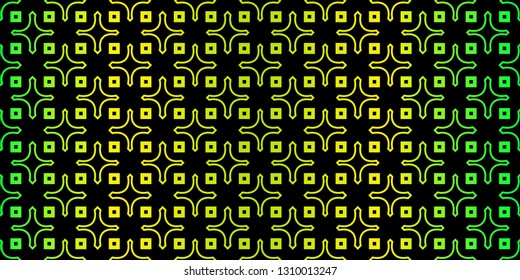 Bright And Colorful Backgrounds Or Digital Papers. Backdrop. Vector Illustration. For Design, Wallpaper, Fashion, Print. Seamless Pattern With Abstract Geometric Style. Black green color.