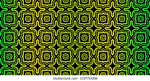 Bright And Colorful Backgrounds Or Digital Papers. Backdrop. Vector Illustration. For Design, Wallpaper, Fashion, Print. Seamless Pattern With Abstract Geometric Style. Black green color.