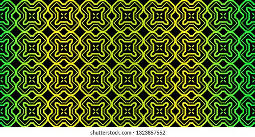 Bright And Colorful Backgrounds Or Digital Papers. Backdrop. Vector Illustration. For Design, Wallpaper, Fashion, Print. Seamless Pattern With Abstract Geometric Style. Black green color.