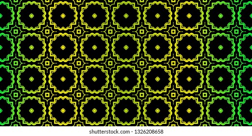Bright And Colorful Backgrounds Or Digital Papers. Backdrop. Vector Illustration. For Design, Wallpaper, Fashion, Print. Seamless Pattern With Abstract Geometric Style. Black green color.