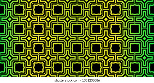 Bright And Colorful Backgrounds Or Digital Papers. Backdrop. Vector Illustration. For Design, Wallpaper, Fashion, Print. Seamless Pattern With Abstract Geometric Style. Black green color.
