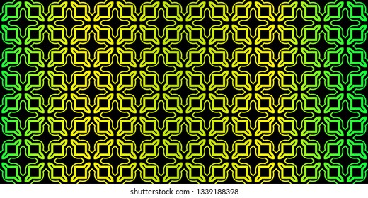 Bright And Colorful Backgrounds Or Digital Papers. Backdrop. Vector Illustration. For Design, Wallpaper, Fashion, Print. Seamless Pattern With Abstract Geometric Style. Black green color.
