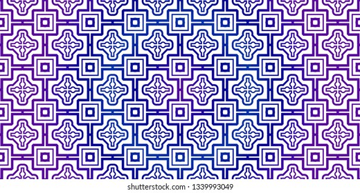 Bright And Colorful Backgrounds Or Digital Papers. Backdrop. Vector Illustration. For Design, Wallpaper, Fashion, Print. Seamless Pattern With Abstract Geometric Style. Blue purple gradient.