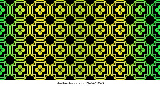 Bright And Colorful Backgrounds Or Digital Papers. Backdrop. Vector Illustration. For Design, Wallpaper, Fashion, Print. Seamless Pattern With Abstract Geometric Style. Black green color.