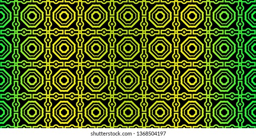 Bright And Colorful Backgrounds Or Digital Papers. Backdrop. Vector Illustration. For Design, Wallpaper, Fashion, Print. Seamless Pattern With Abstract Geometric Style. Black green color.