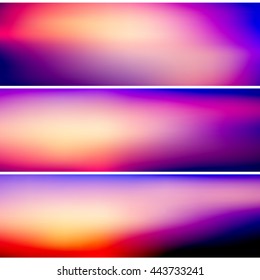 Bright Colorful Banners. Colorful smooth gradient color background wallpaper.