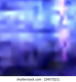Bright colorful  blurred abstract background with halftone effect.Vector illustration. 
