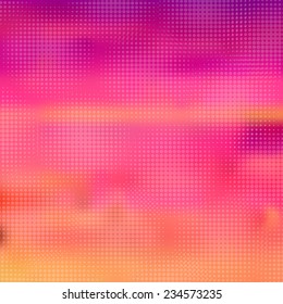 Bright colorful  blurred abstract background with halftone effect.Vector illustration. 