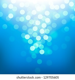 Bright colorful blurred sun and sea, vector background.