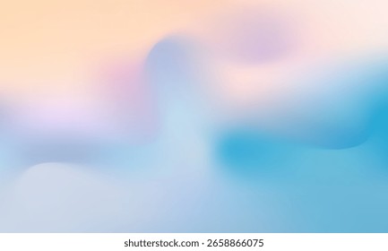 Bokeh brilhante e colorido preenche o céu azul abstrato, evocando um dia de verão ensolarado com luz suave e design tipo nuvem