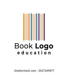 Bright colorful book logo vector design Vector icon. Education symbol.
