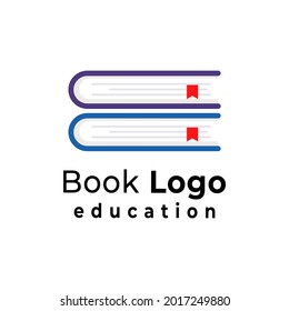 Bright colorful book logo vector design Vector icon. Education symbol.
