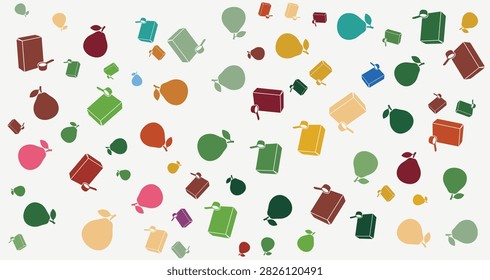 Bright colorful books and paper elements in diverse colors and shapes form an energetic background ideal for education, literacy, and learning projects