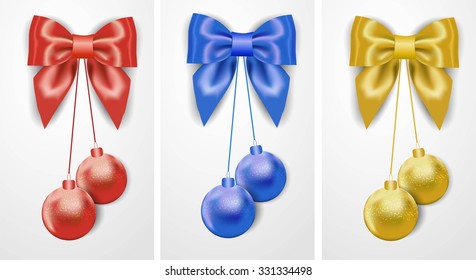 Bright colorful bows and ribbons