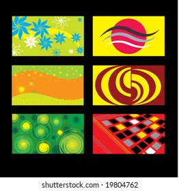 bright colorful business cards