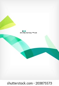 Bright colorful business flowing shapes design template. Futuristic waves