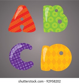 bright colorful children's font