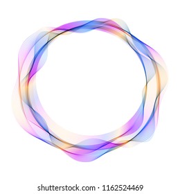 Vektorillustration-Element mit hellfarbenprächtigen Kreiskonstruktionen.Farbige Linienlinien in Form eines Kreises