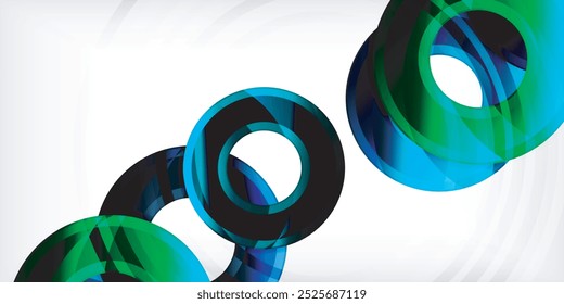 círculos coloridos brilhantes com efeitos de luz. Fundo abstrato