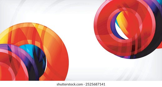 Helle bunte Kreise mit Lichteffekten. Abstrakter Hintergrund