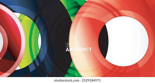 Círculos coloridos brillantes con efectos de luz. antecedentes Abstractas