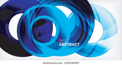 Bright colorful circles with light effects. Abstract background